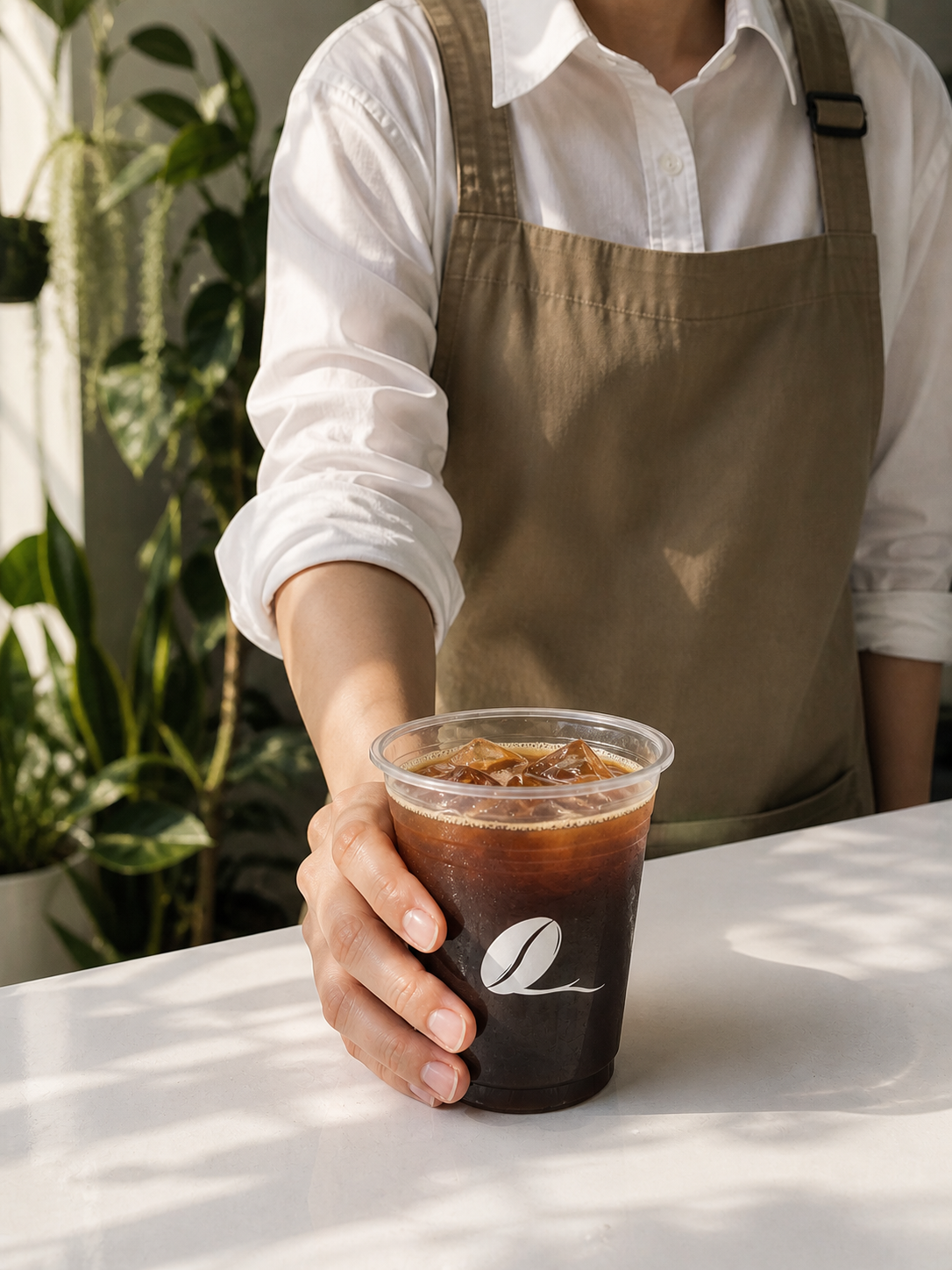 Barista preparando un café